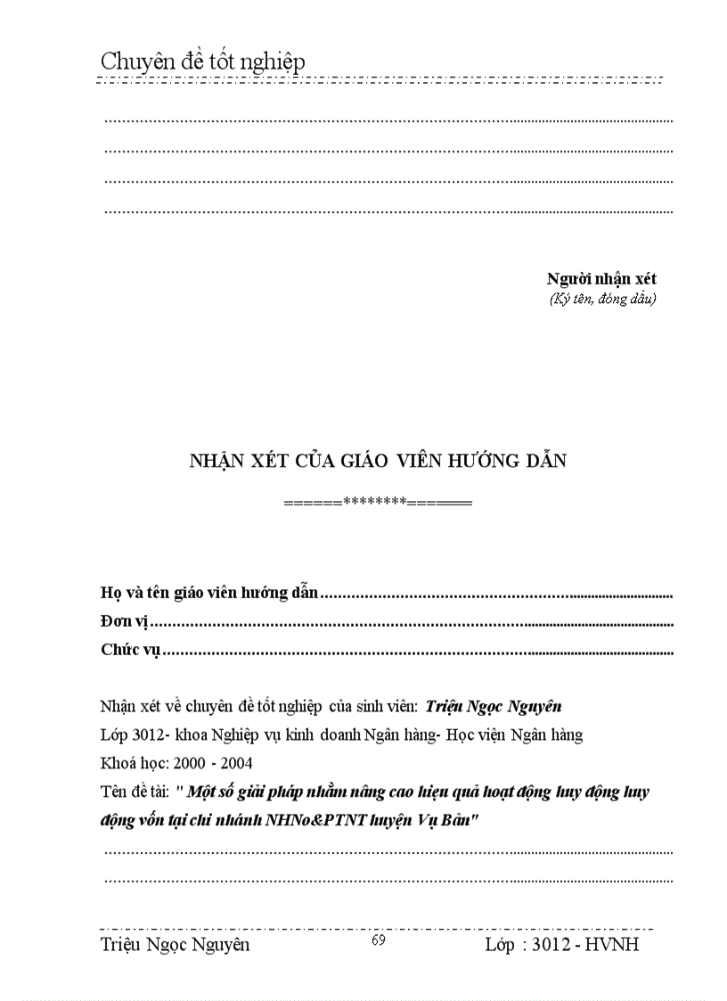 image for page Giải pháp và kiến nghị để đẩy mạnh công tác huy động vốn tại chi nhánh Ngân hàng nông nghiệp và phát triển nông thôn huyện Vụ Bản