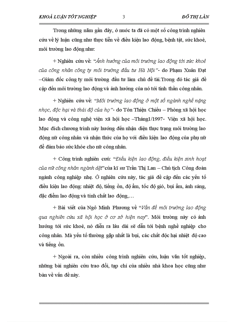 image for page Vai trò của Công đoàn trong việc cải thiện điều kiện lao động cho công nhân Qua khoả sát tại Công ty CP may Chiến Thắng năm 2006