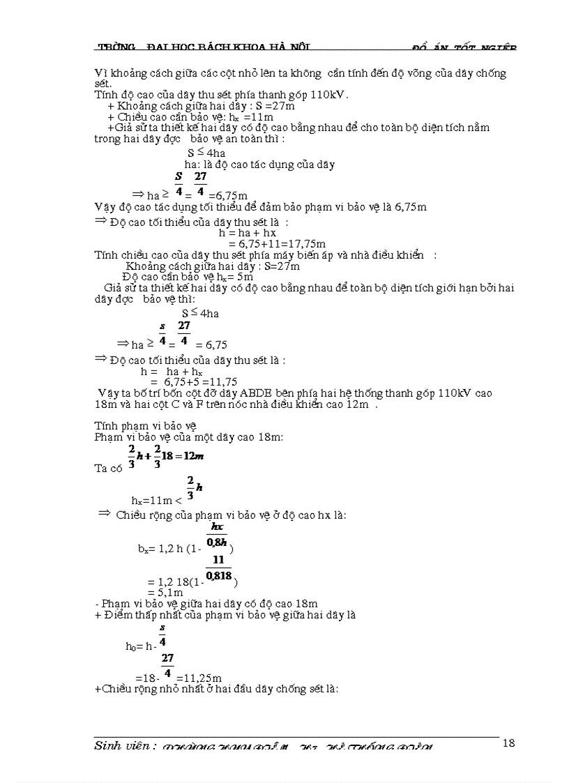image for page Thiết kế hệ thống chống sét cho một Trạm biến áp và đường dây cao áp dẫn tới Trạm