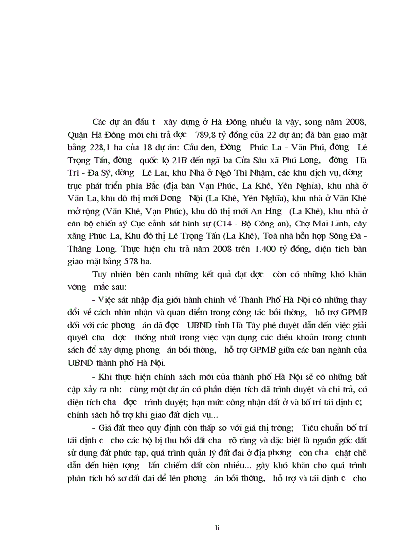 image for page Tìm hiểu thực trạng công tác bồi thường hỗ trợ giải phóng mặt bằng và tái định cư ở một số dự án khu đô thị mới trên địa bàn Quận Hà Đông thành phố Hà Nội