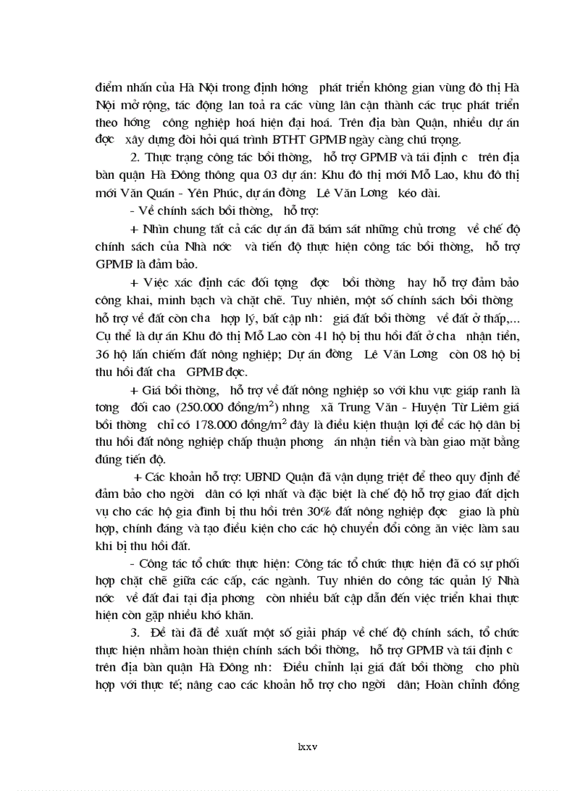 image for page Tìm hiểu thực trạng công tác bồi thường hỗ trợ giải phóng mặt bằng và tái định cư ở một số dự án khu đô thị mới trên địa bàn Quận Hà Đông thành phố Hà Nội