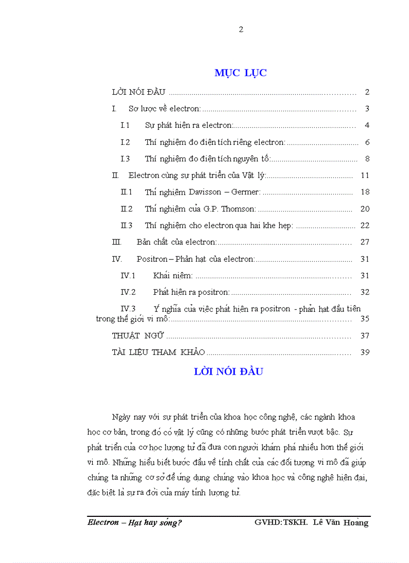 Electron hạt hay sóng