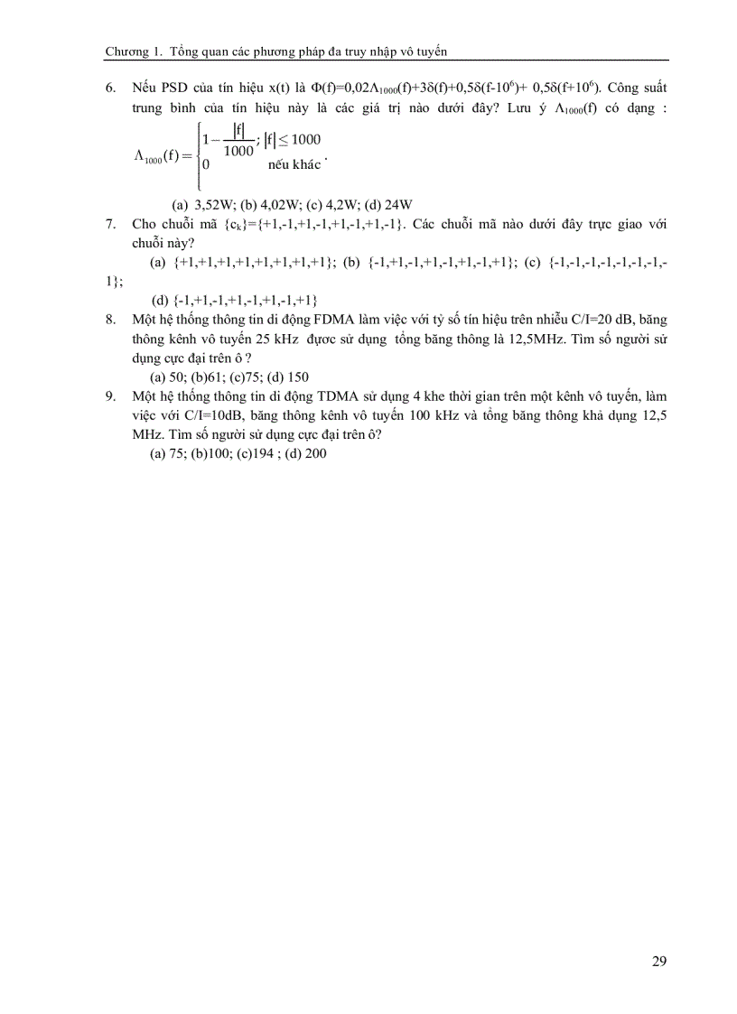 image for page Lý thuyết trải phổ và đa truy nhập vô tuyến