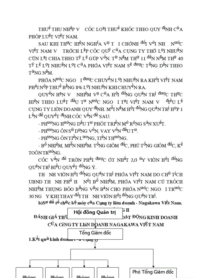 image for page Trình bày việc khởi sự chuẩn bị đăng ký thành lập tổ chức bộ máy và hoạt động của một doanh nghiệp liên doanh Công ty liên doanh Nagakawa Việt Nam