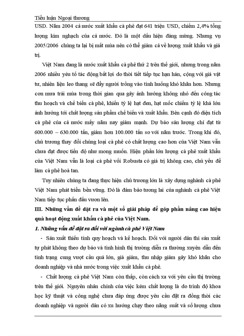 image for page Những giải pháp nhằm nâng cao hiệu quả hoạt động xuất khẩu cà phê của Việt Nam hiện nay
