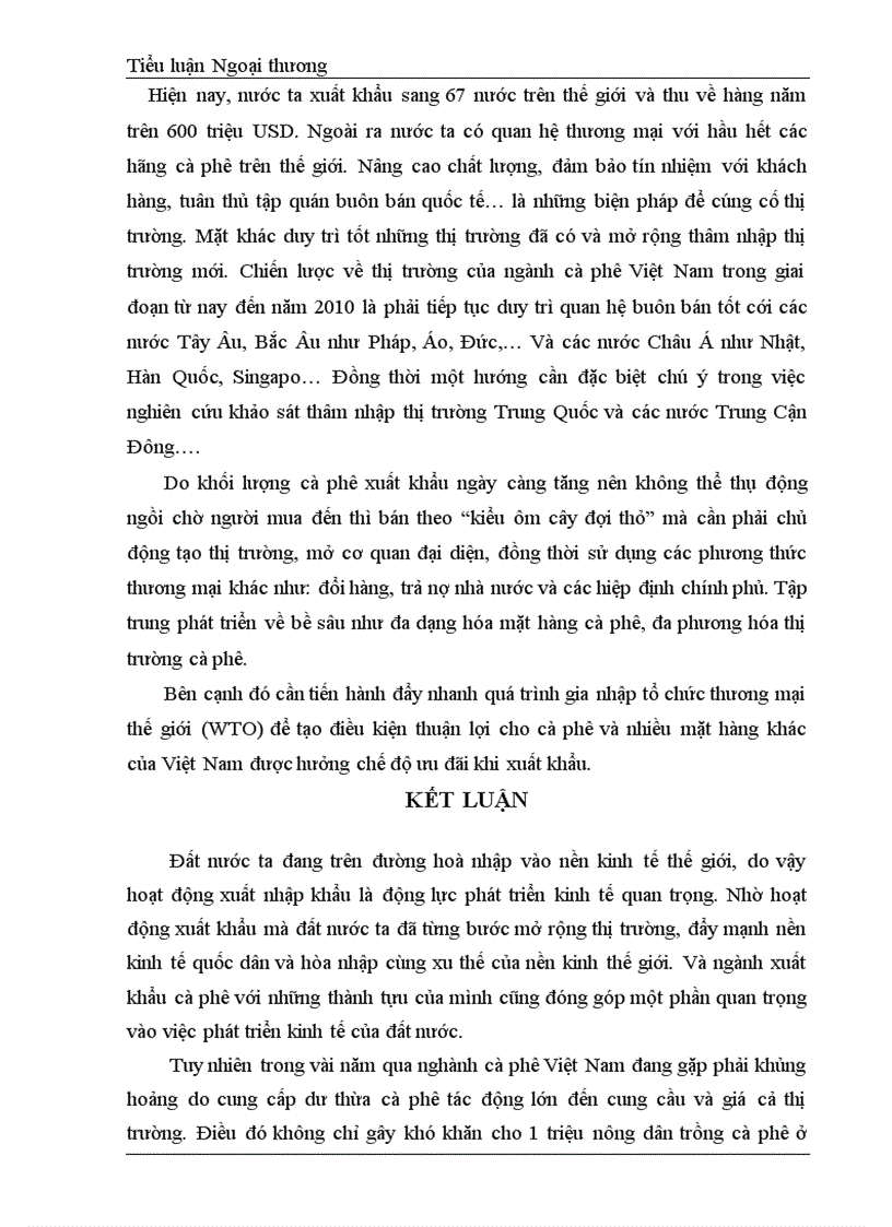 image for page Những giải pháp nhằm nâng cao hiệu quả hoạt động xuất khẩu cà phê của Việt Nam hiện nay