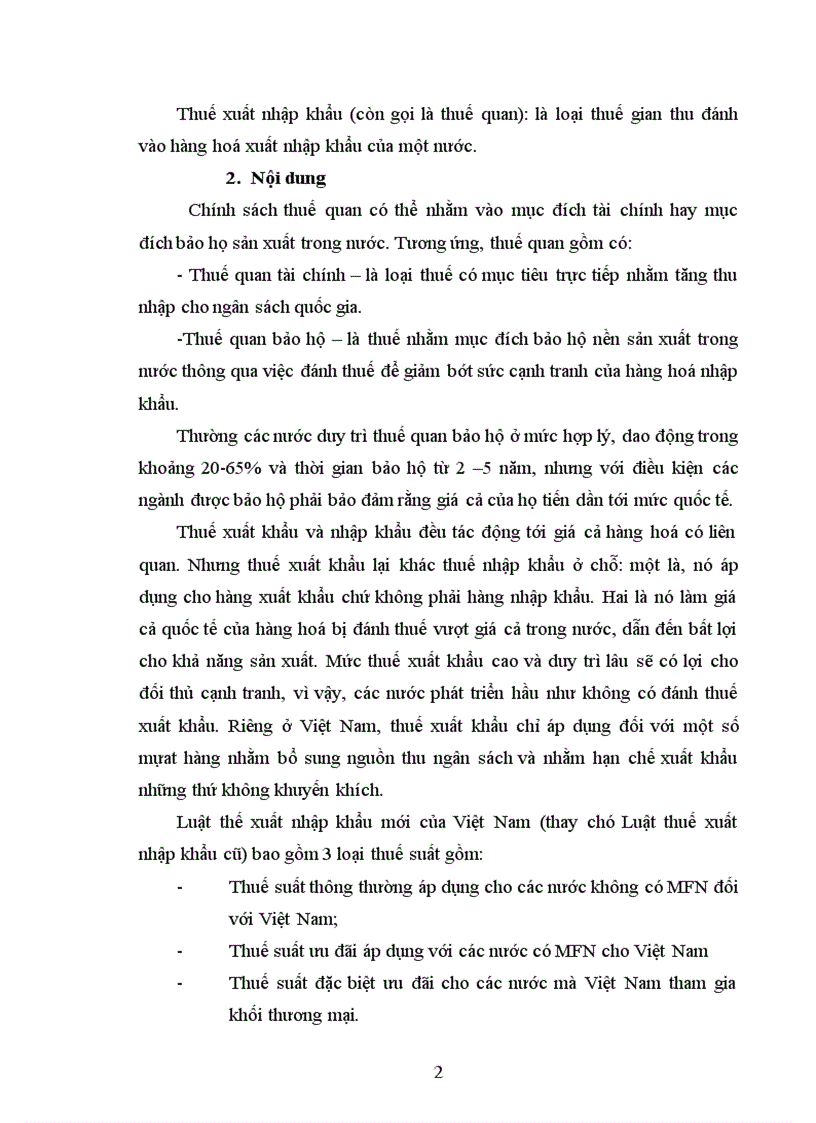image for page Nội dung của thuế xuất nhập khẩu Trình bày một doanh nghiệp mà sinh viên biết phải đóng thuế xuất nhập khẩu
