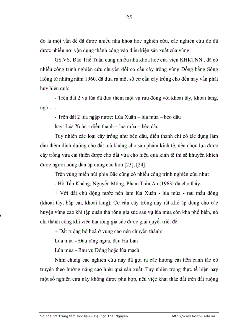 image for page Nghiên cứu cơ cấu cây trồng trên đất ruộng không chủ động nước tại Thành phố Lào Cai
