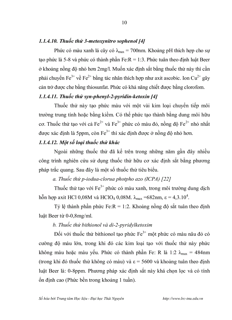 image for page Nghiên cứu chiết trắc quang sự tạo phức đa ligan trong hệ 1 2 pyridylazo 2 naphthol PAN 2 Fe III SCN và ứng dụng phân tích