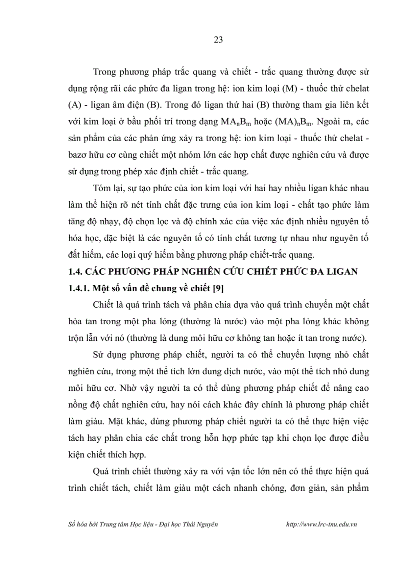 image for page Nghiên cứu chiết trắc quang sự tạo phức đa ligan trong hệ 1 2 pyridylazo 2 naphthol PAN 2 Fe III SCN và ứng dụng phân tích