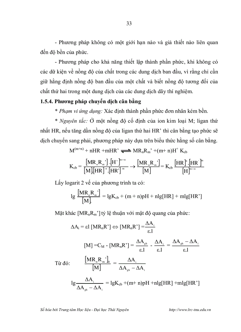 image for page Nghiên cứu chiết trắc quang sự tạo phức đa ligan trong hệ 1 2 pyridylazo 2 naphthol PAN 2 Fe III SCN và ứng dụng phân tích