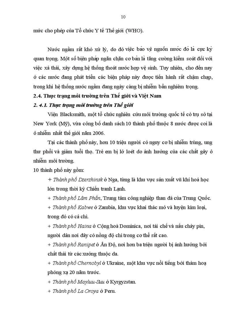 image for page Đánh giá hiện trạng chất lượng môi trường khu vực trên địa bàn Phường Thịnh Đán Thành Phố Thái Nguyên