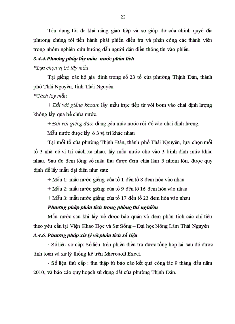 image for page Đánh giá hiện trạng chất lượng môi trường khu vực trên địa bàn Phường Thịnh Đán Thành Phố Thái Nguyên