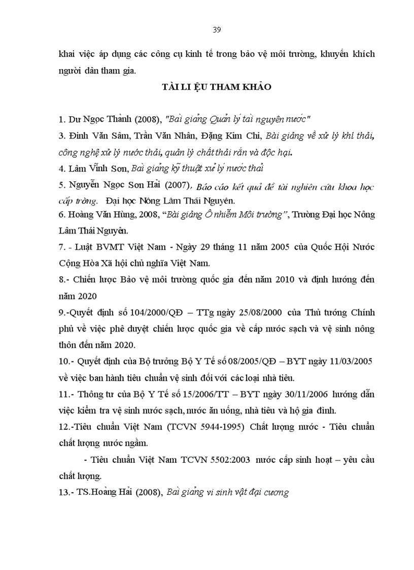 image for page Đánh giá hiện trạng chất lượng môi trường khu vực trên địa bàn Phường Thịnh Đán Thành Phố Thái Nguyên