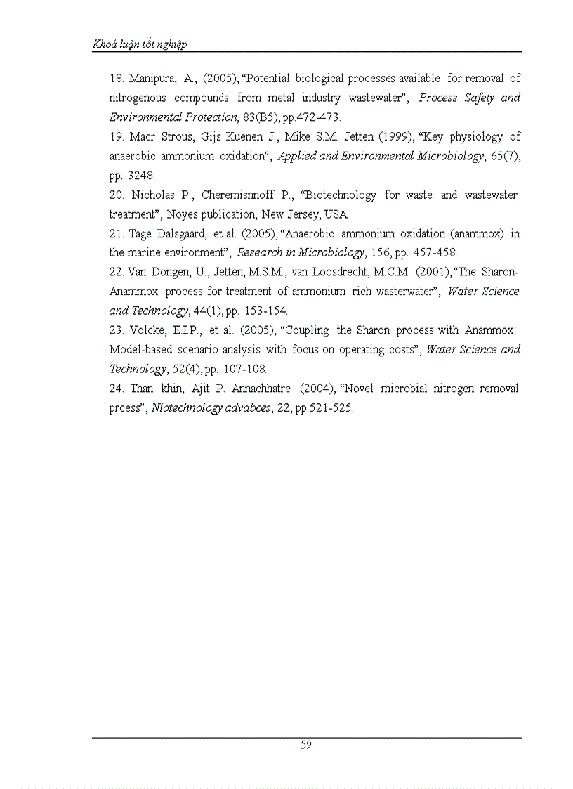 image for page Nghiên cứu xử lý amonibằng phương pháp sinh họcsử dụng các vi khuẩn tự dưỡng