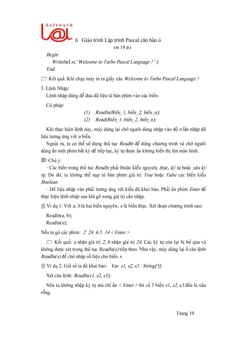 image for page Lập trình Pascal căn bản