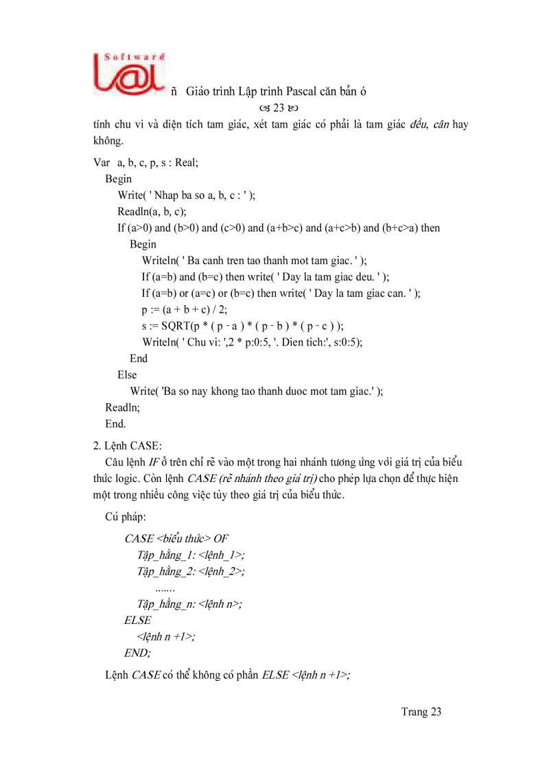 image for page Lập trình Pascal căn bản