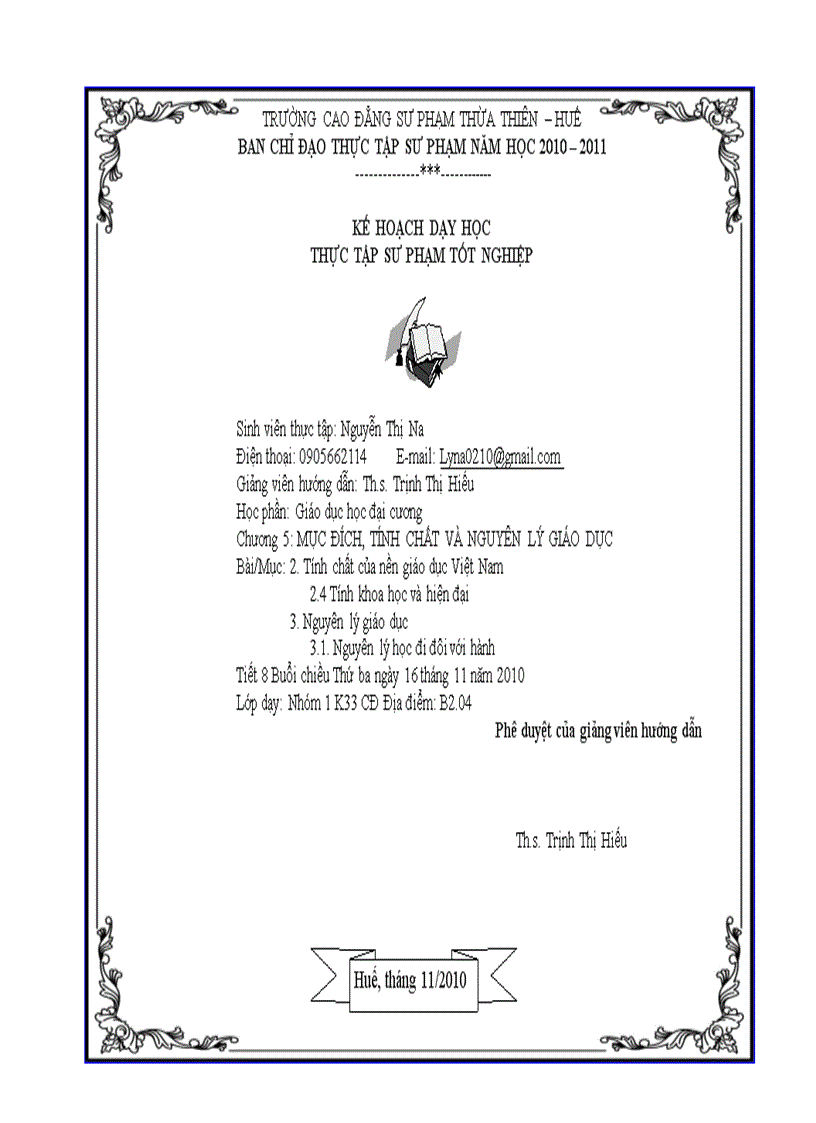 image for page Giáo án giáo dục học Bài tính chất nguyên lý của nền giáo dục Việt Nam Word and powerpoint Đã duyệt