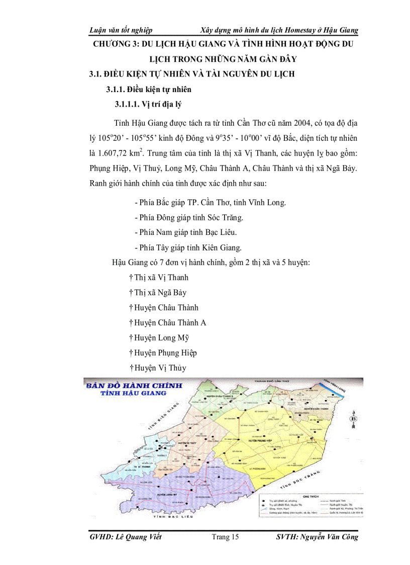 image for page Xây dựng mô hình du lịch homestay ở tỉnh hậu giang