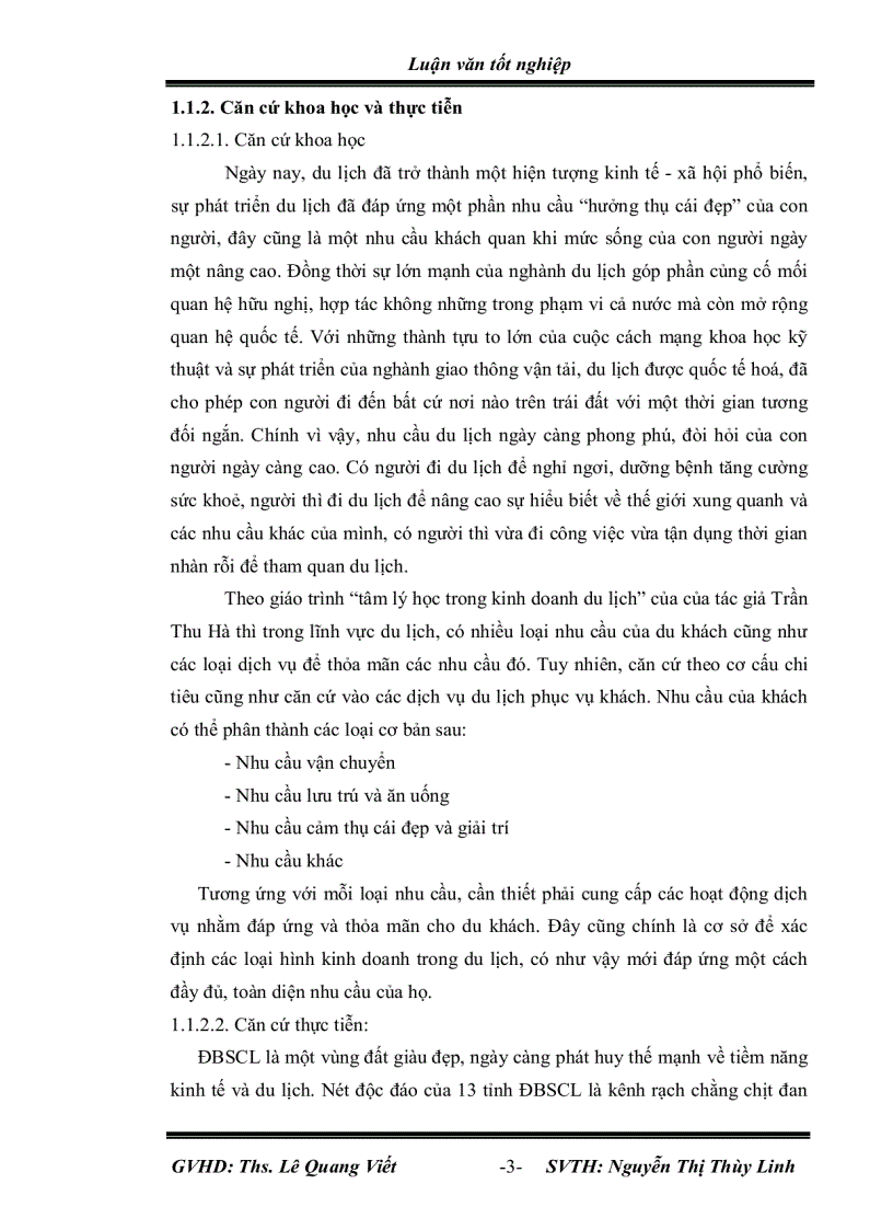 image for page Đánh giá nhu cầu của du khách đối với du lịch hậu giang và những giải pháp thu hút khách đến hậu giang
