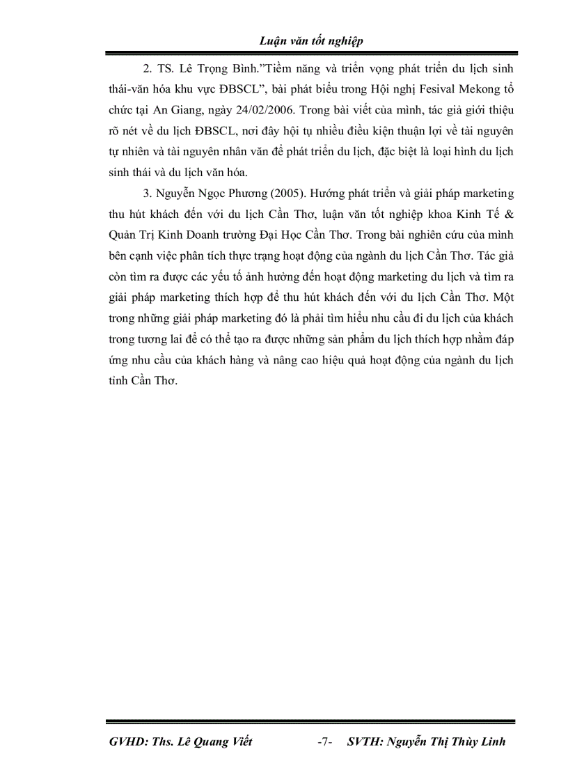 image for page Đánh giá nhu cầu của du khách đối với du lịch hậu giang và những giải pháp thu hút khách đến hậu giang