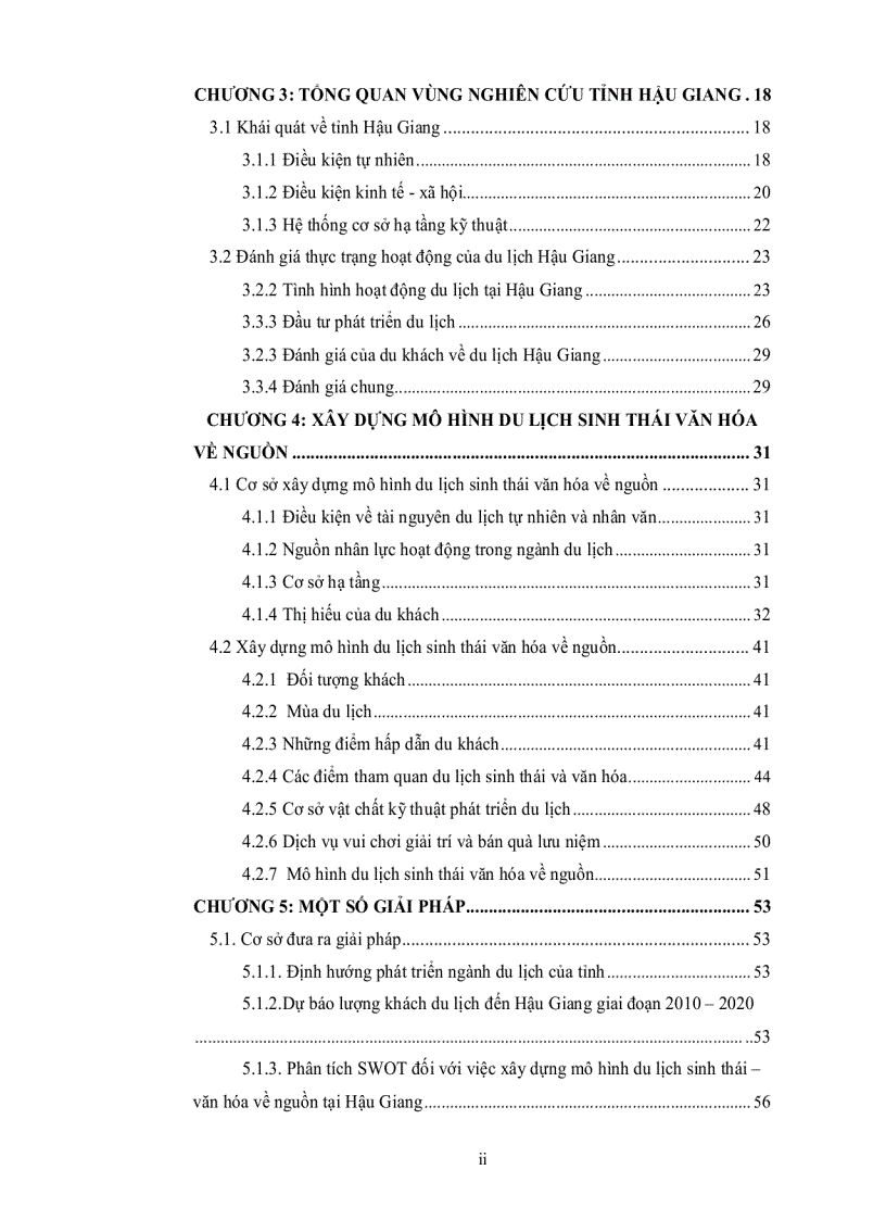 image for page Đánh giá hiện trạng du lịch hậu giang và xây dựng mô hình du lịch sinh thái văn hóa về nguồn