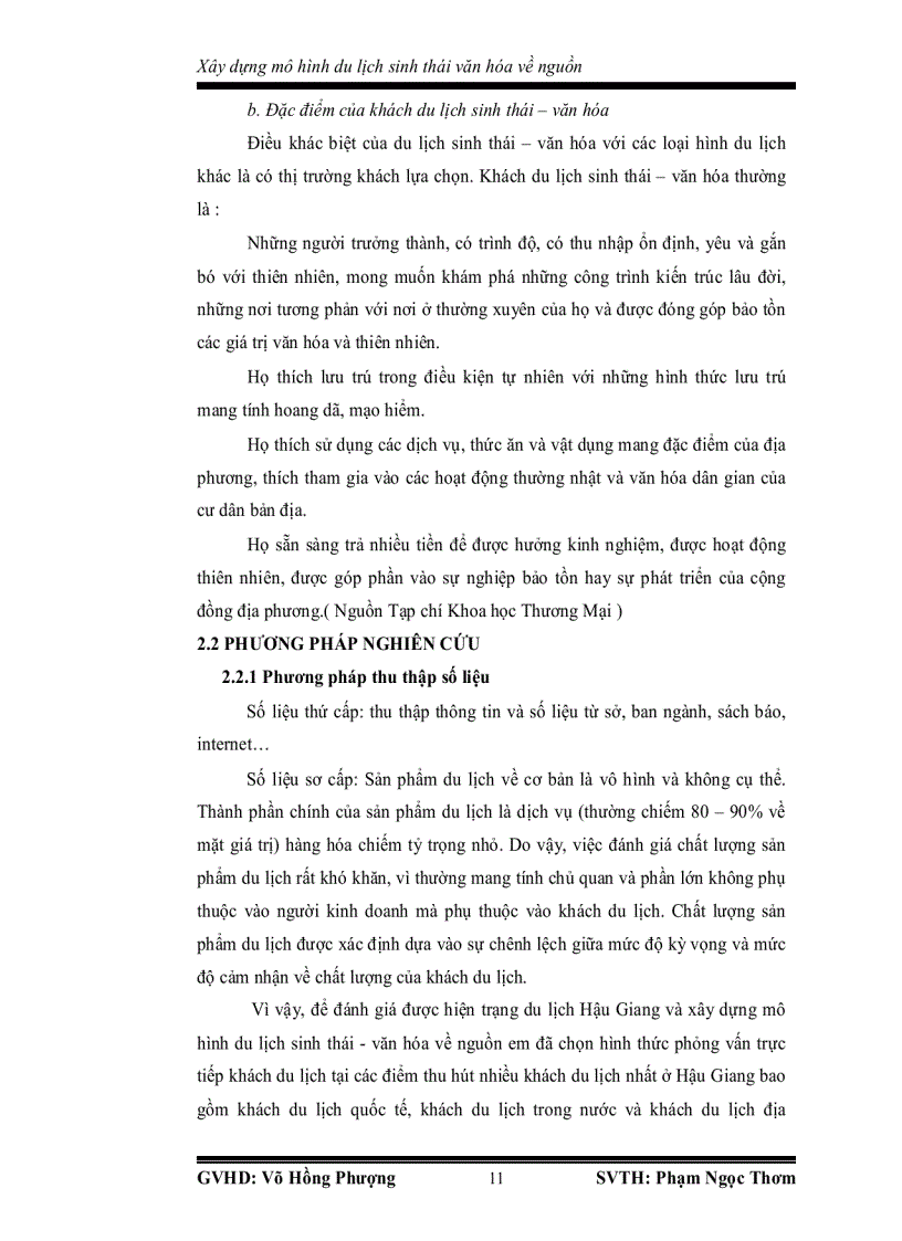 image for page Đánh giá hiện trạng du lịch hậu giang và xây dựng mô hình du lịch sinh thái văn hóa về nguồn