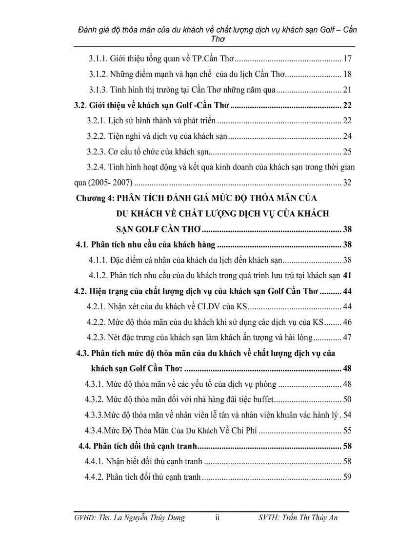 image for page Đánh giá mức độ thoả mãn của du khách về chất lượng dịch vụ của khách sạn golf cần thơ