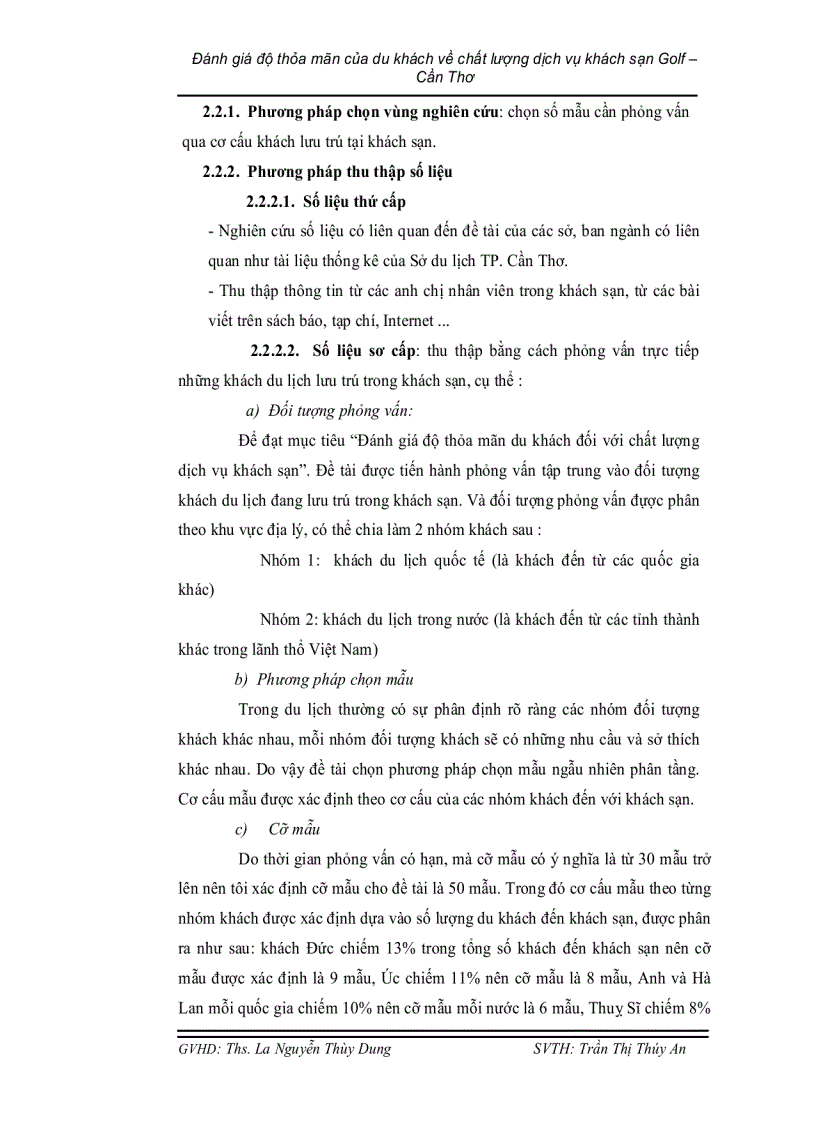 image for page Đánh giá mức độ thoả mãn của du khách về chất lượng dịch vụ của khách sạn golf cần thơ