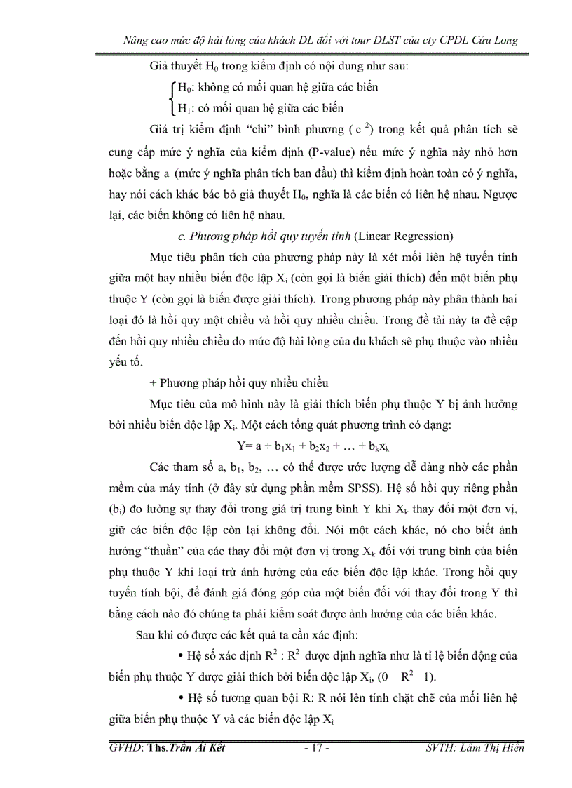 image for page Nâng cao mức độ hài lòng của khách du lịch đối với tour du lịch sinh thái của công ty cổ phần du lịch cửu long