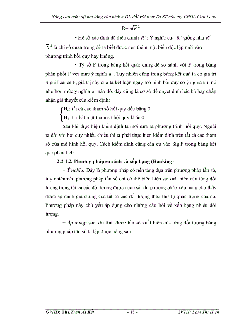 image for page Nâng cao mức độ hài lòng của khách du lịch đối với tour du lịch sinh thái của công ty cổ phần du lịch cửu long