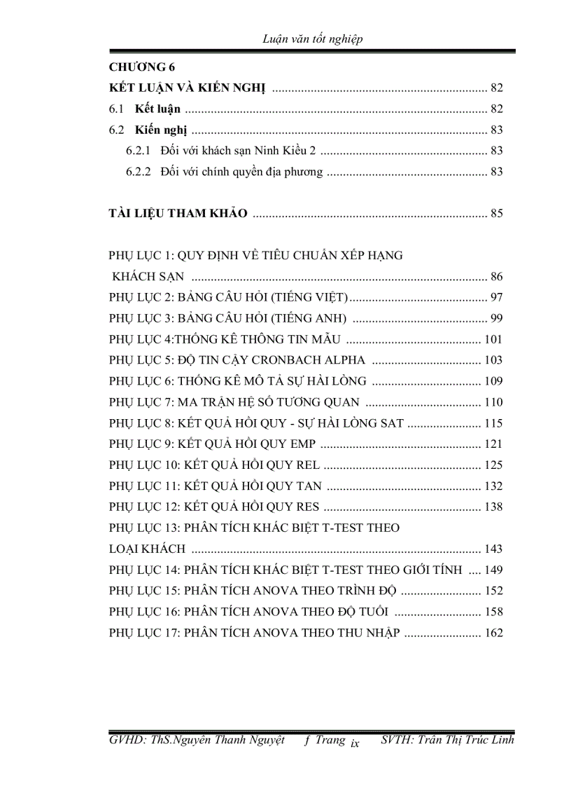 image for page Đánh giá sự hài lòng của khách hàng về chất lượng dịch vụ của khách sạn ninh kiều 2 thành phố cần thơ
