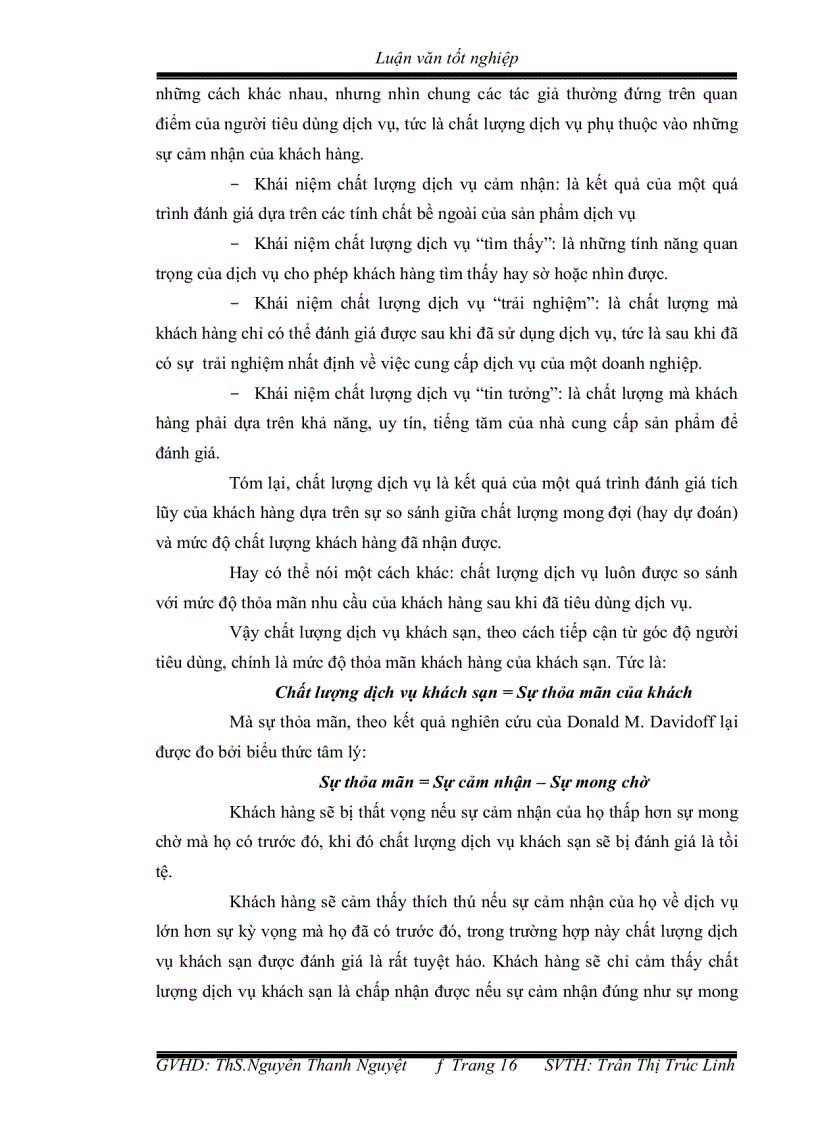 image for page Đánh giá sự hài lòng của khách hàng về chất lượng dịch vụ của khách sạn ninh kiều 2 thành phố cần thơ