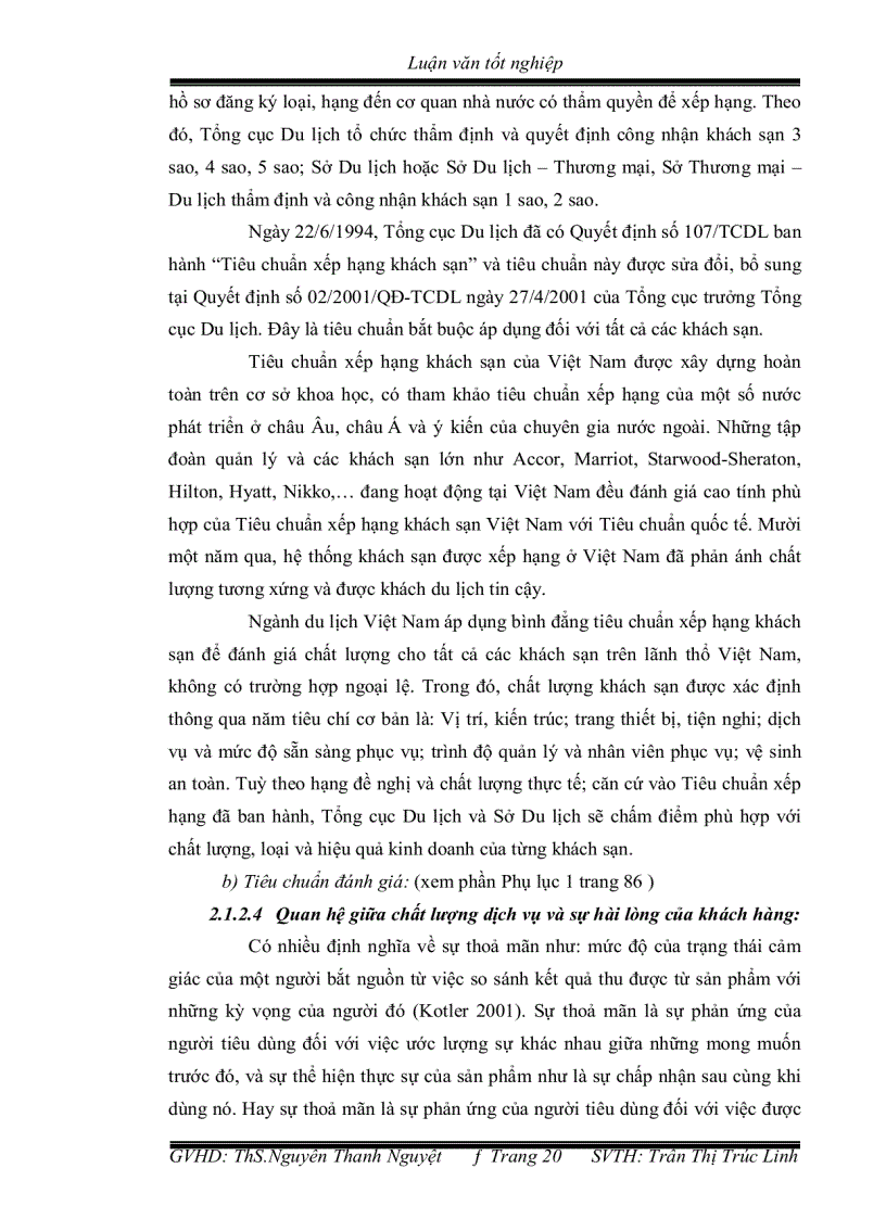 image for page Đánh giá sự hài lòng của khách hàng về chất lượng dịch vụ của khách sạn ninh kiều 2 thành phố cần thơ