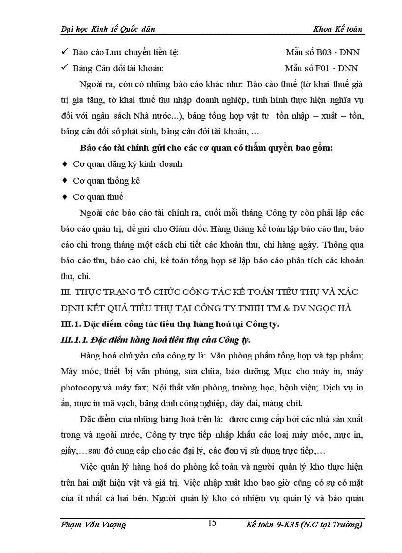 image for page Hoàn thiện kế toán tiêu thụ hàng hoá và xác định kết quả tiêu thụ tại công ty TNHH Thuơng mại và Dịch vụ Ngọc Hà