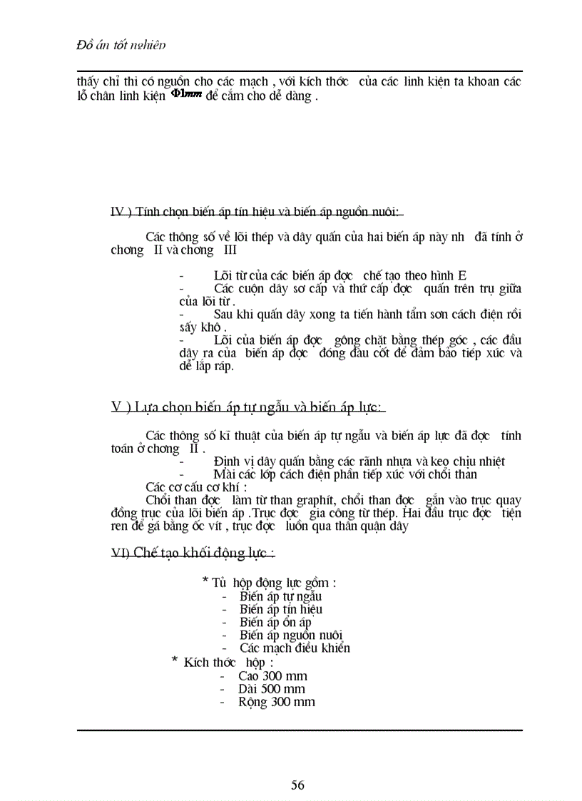 image for page Thiết kế bộ thực hành ổn áp xoay chiều theo nguyên tắc biến áp