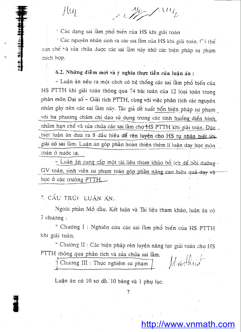 image for page Rèn luyện năng lực giải toán cho học sinh phổ thông trung học thông qua việc phân tích và sữa chữa các sai lầm của thầy Lê Thống Nhất