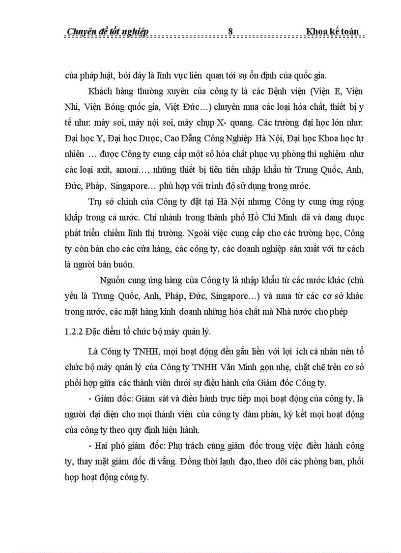 image for page Tổ chức hạch toán kế toán bán hàng và xác định kết quả kinh doanh tại Công ty TNHH Văn Minh