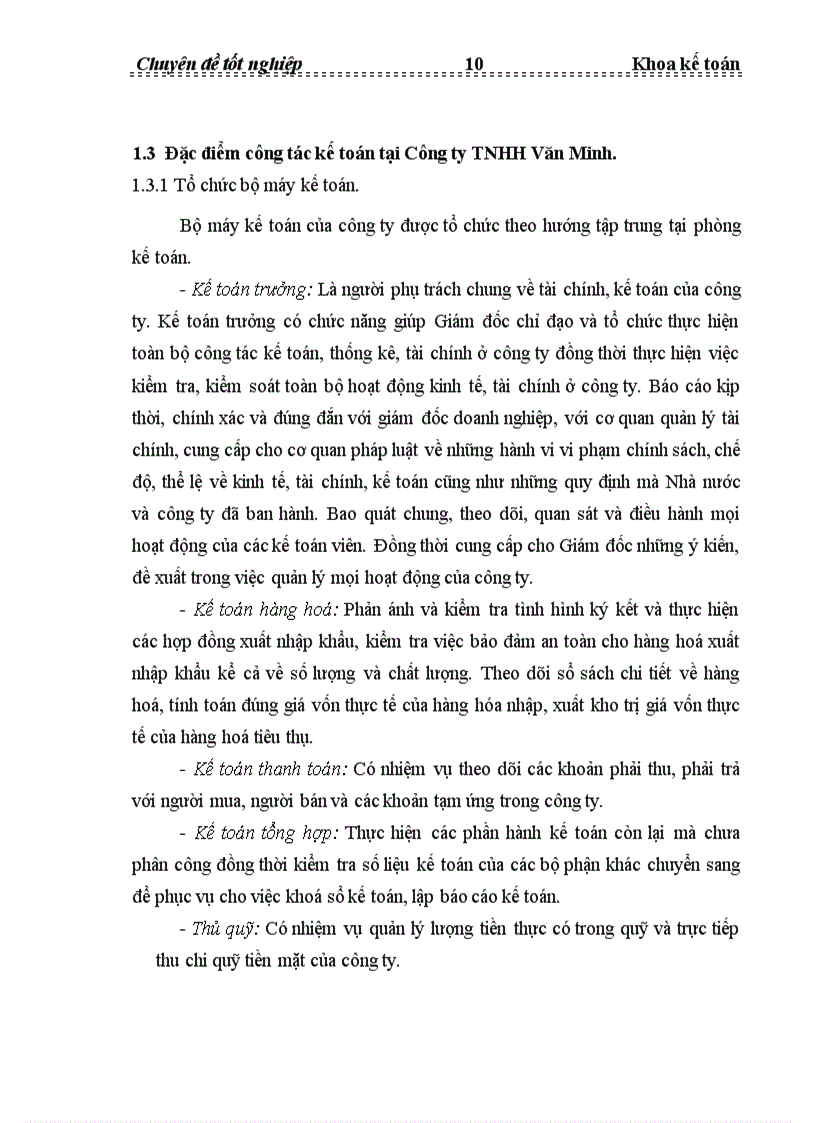 image for page Tổ chức hạch toán kế toán bán hàng và xác định kết quả kinh doanh tại Công ty TNHH Văn Minh