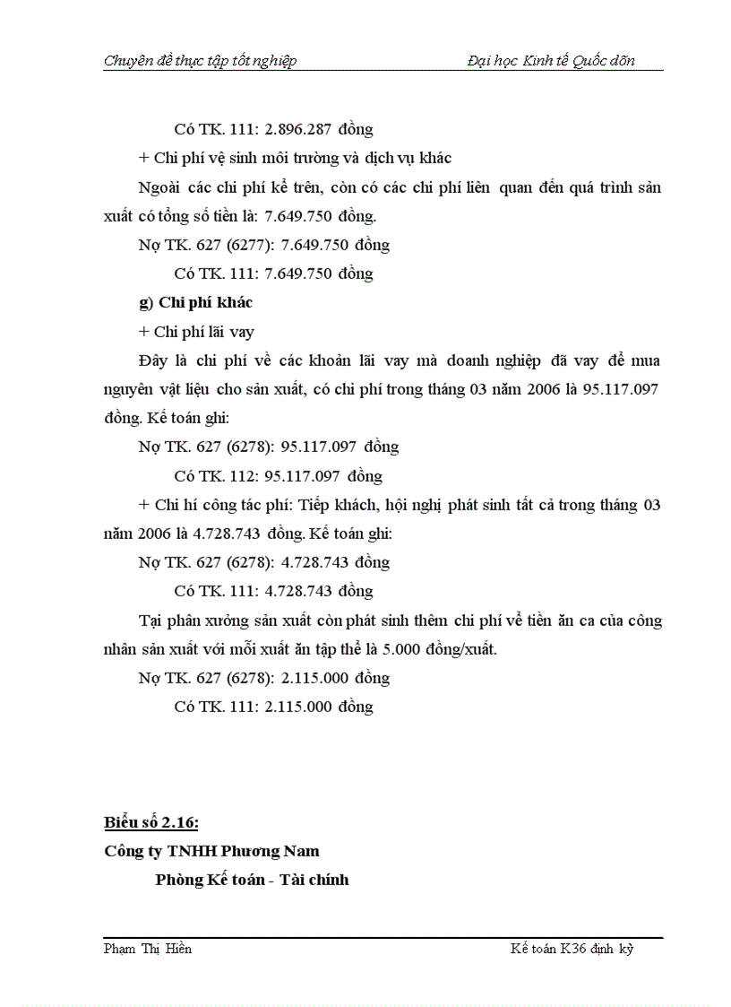 image for page Hạch toán chi phí sản xuất và tính giá thành sản phẩm tại Công ty TNHH Phương Nam