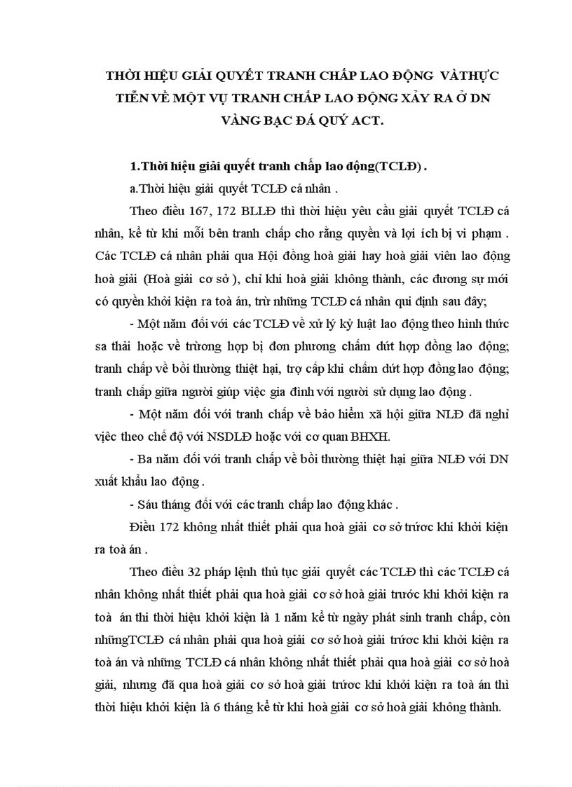image for page Tranh chấp lao động cách giải quyết tranh chấp Trình bầy một vụ tranh chấp lao động được giải quyết tại DN hoặc tại cơ quan lao động huyện hoặc tòa án