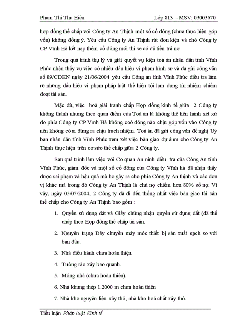 image for page Tìm hiều về tranh chấp Hợp đồng kinh tế giữa Công ty CP thương mại DV Quốc tế An Thịnh và Công ty CP Vĩnh Hà