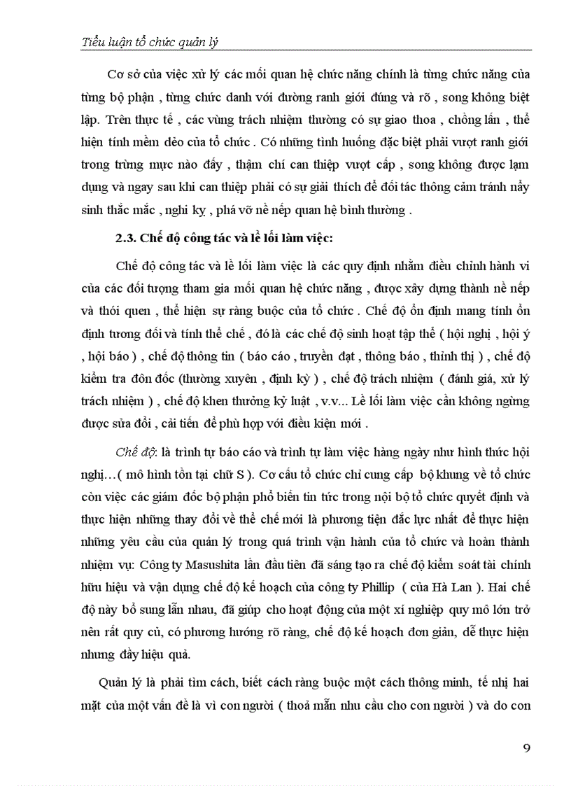 image for page Cần xác lập và xử lý đúng các mối quan hệ chức năng chế độ công tác và lề lối làm việc
