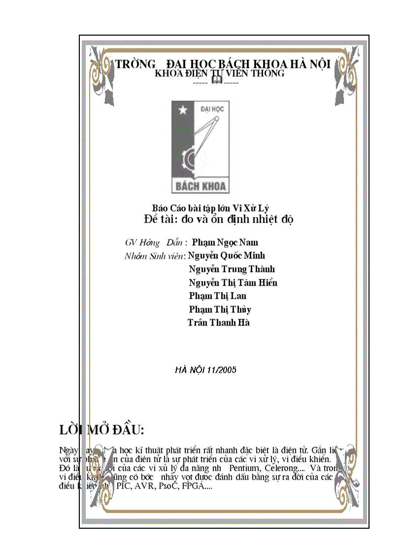 image for page Đo và điều khiển nhiệt độ sử dụng Vi điều khiển