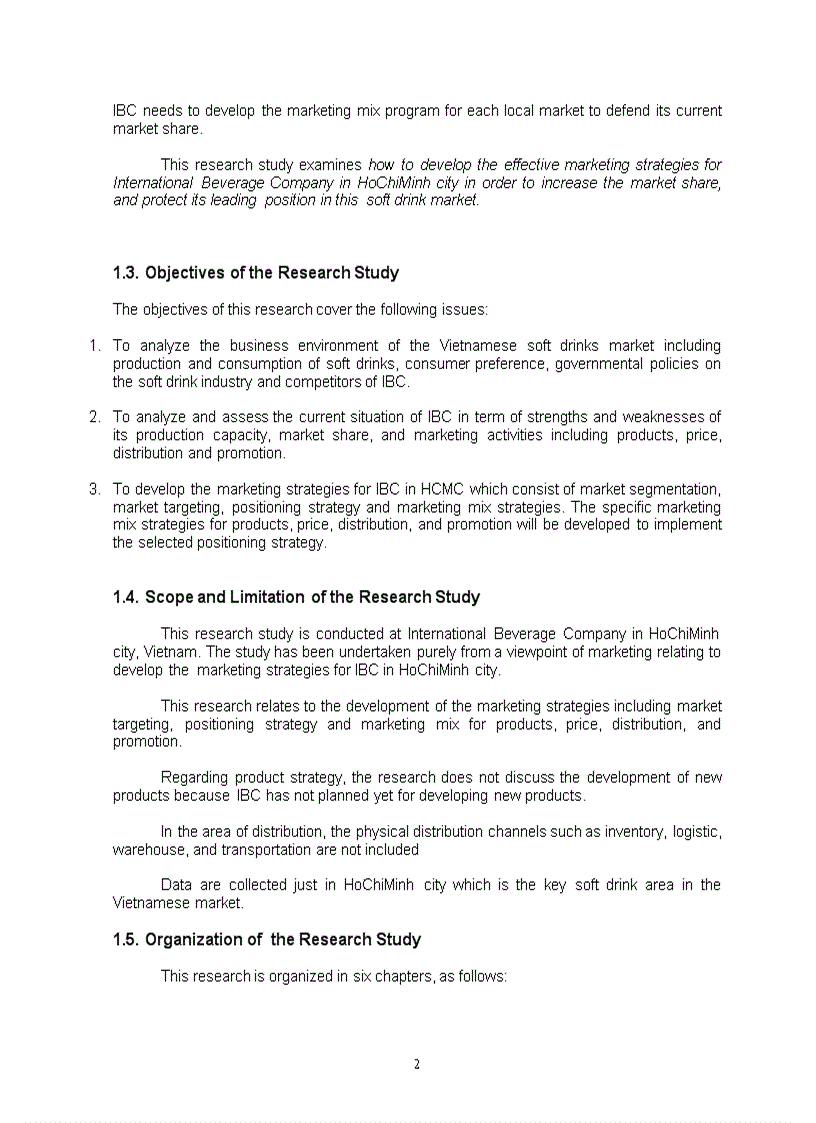 image for page Developing marketing strategy A case study of the international beverage company in hochiminh city vietnam