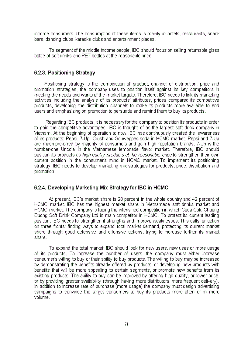 image for page Developing marketing strategy A case study of the international beverage company in hochiminh city vietnam