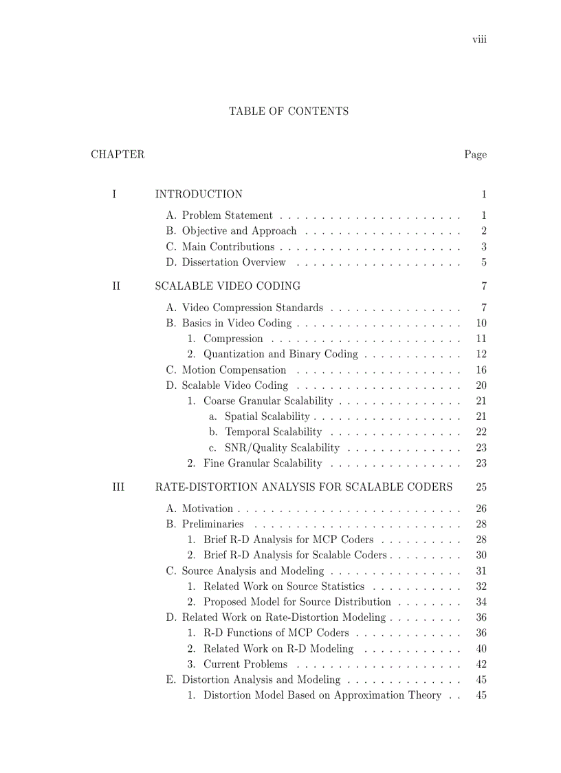image for page Luận văn tiến sĩ khoa học Rate Distortion Analysis and Traffic Modelling of Scalable Video Coders