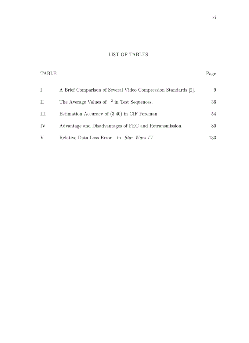 image for page Luận văn tiến sĩ khoa học Rate Distortion Analysis and Traffic Modelling of Scalable Video Coders
