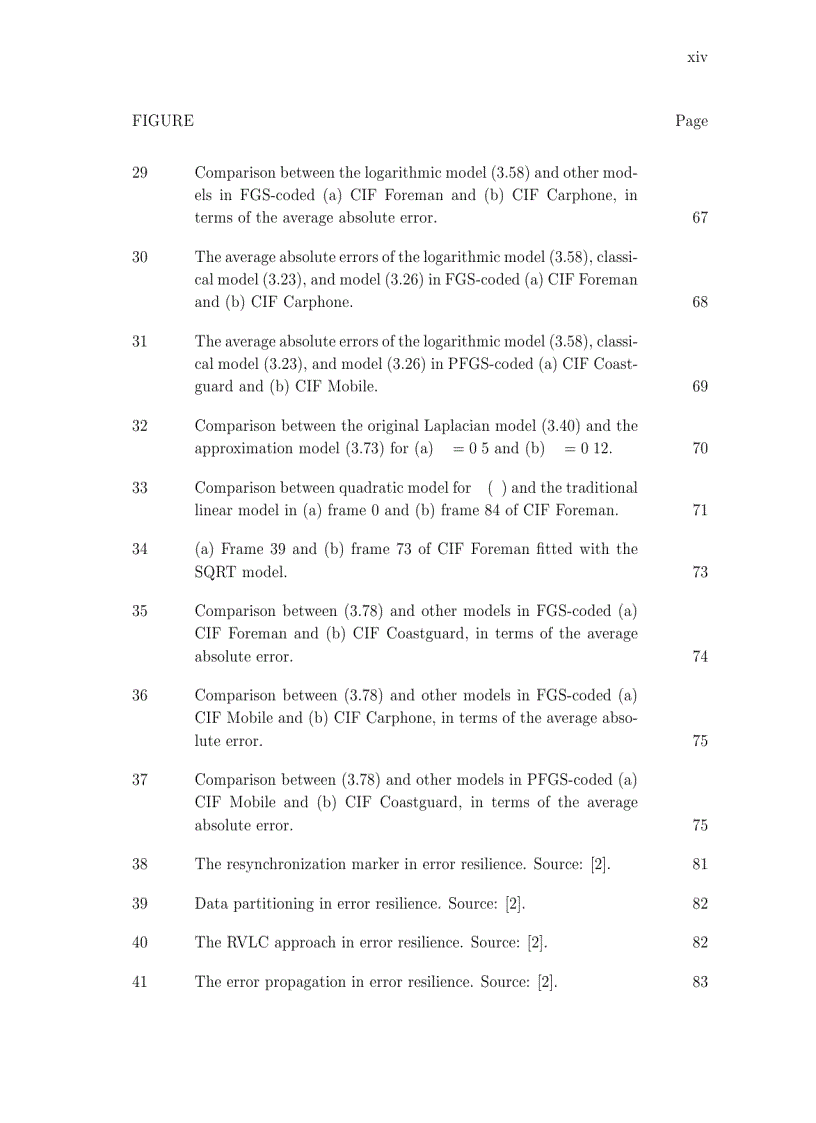 image for page Luận văn tiến sĩ khoa học Rate Distortion Analysis and Traffic Modelling of Scalable Video Coders