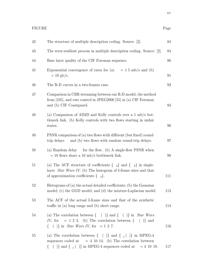 image for page Luận văn tiến sĩ khoa học Rate Distortion Analysis and Traffic Modelling of Scalable Video Coders